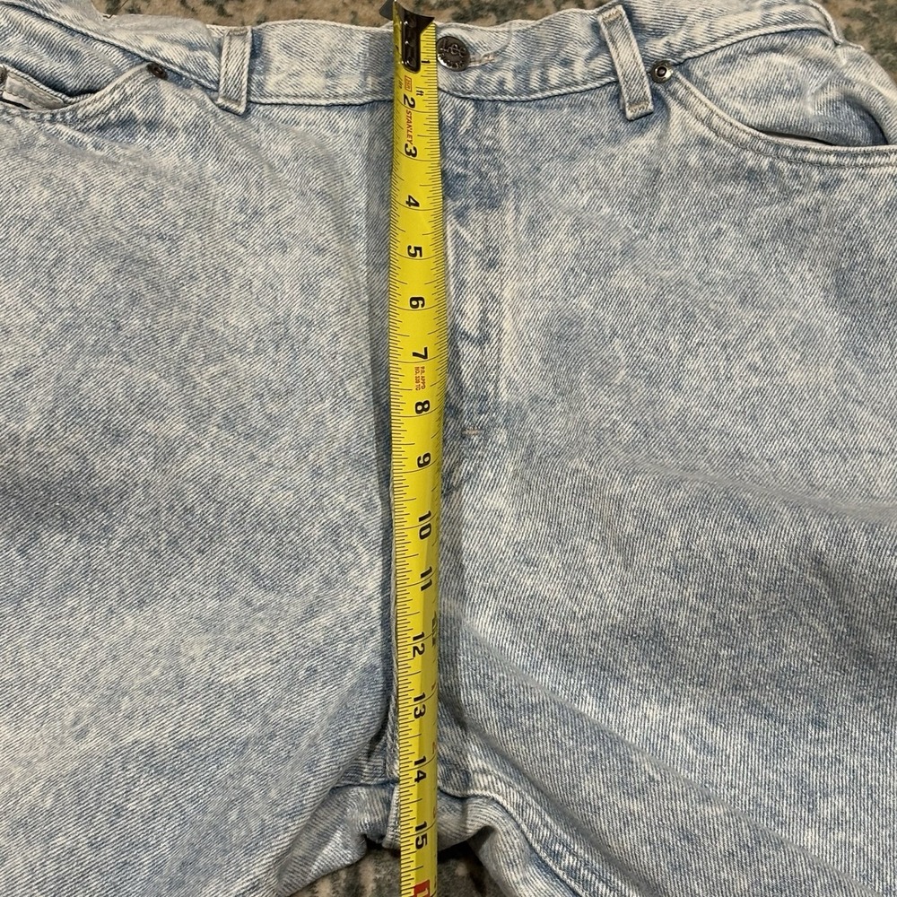 Vintage Lee Acid Washed High Waste Mom Jeans Size 16 - 30X30 Made In USA - Picture 10 of 10